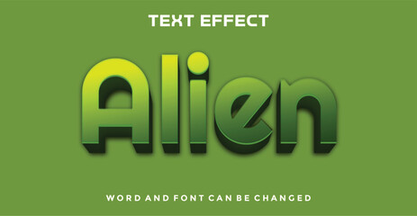 Alien editable text effect