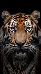 Fototapeta premium Tiger on a black background