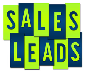 Sales Leads Blue Green Boxes Group 