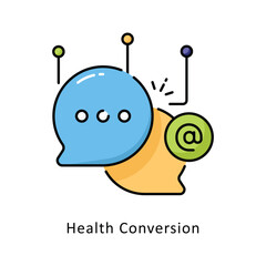 Obraz premium Health Conversion filled outline Design illustration. Symbol on White background EPS 10 File