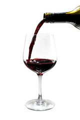 Png red wine pouring into a glass