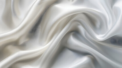 Obraz premium background texture fabric soft white blurred abstract calm peaceful shine movement natural graphic satin silky material effect ripple fashion elegant fold smooth beauty new textile luxurious silk