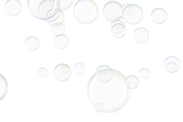 Transparent soap bubble pattern design element