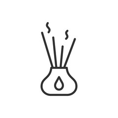 Fragrance sticks, linear icon. Line with editable stroke