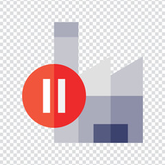 Temporary business suspension icon vector design. flat vector illustration. Pixel perfect 64 x 64. Vector illustration simple symbol in eps 10