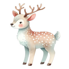Cute Reindeer - A charming illustration of a cute reindeer, ideal for Christmas, winter, and holiday-themed designs.
