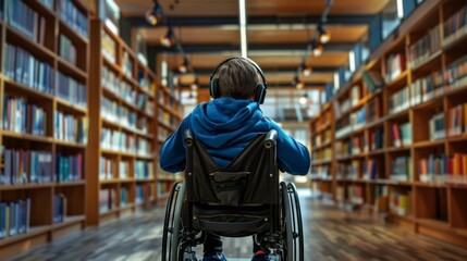 Obraz premium The Student in Wheelchair