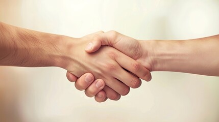 Powerful Handshake Symbol of Unity and Success in Business Partnerships