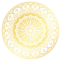 Golden arabesque patterned design element transparent png