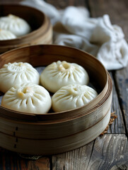 Fototapeta premium chinese steamed bun