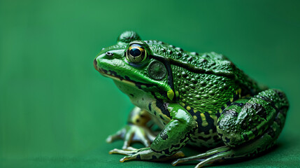 Fototapeta premium a green frog sitting