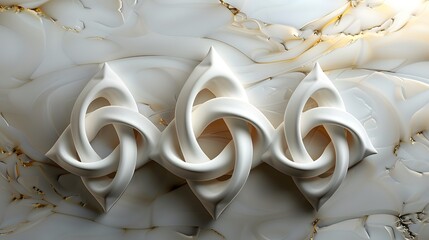 Elegant White and Gold Abstract 3D Art for Modern Luxury Design, Seamless Background with Marble Texture, Perfect for Creative Wallpaper, Patterned Stylish Contemporary Decor