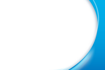 Cerulean blue curve frame template design element