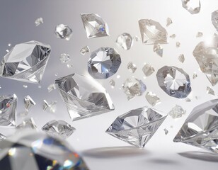 diamonds on white