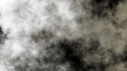 White fog or smoke on black background.