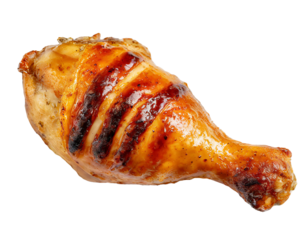 a single grilled chicken drumstick