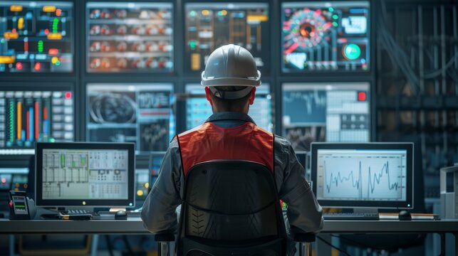 The engineer in control room