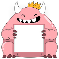 doodle cartoon background template for text