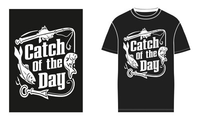 Fishing t shirt design. Generative AI
