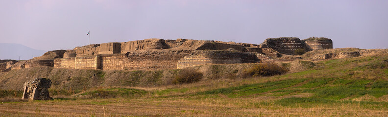 Excavations of the old city of Shamkir. The city of Shamkir. Azerbaijan.
