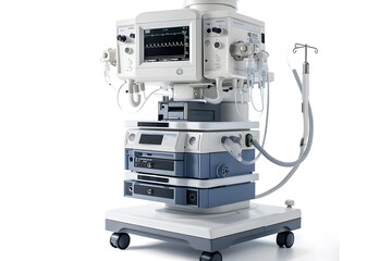 Anesthesia Machine in Isolation on White Background