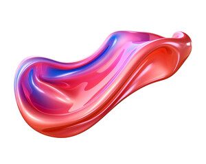 Modern gradient iridescent on transparent background