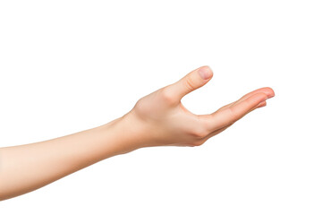 Outstretched Hand Reaching Forward Isolated on White Background