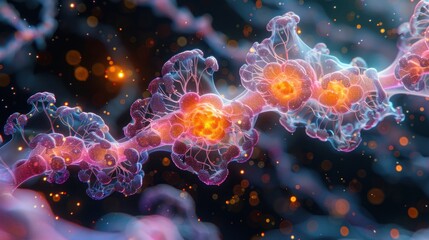 Obraz premium AlphaSynuclein Tangles 3D Art