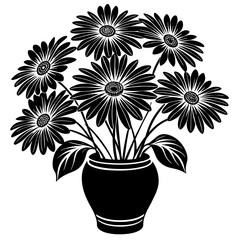 sunflower silhouette vector illustration svg file