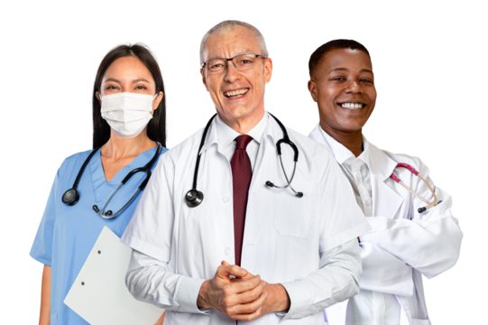 Healthcare workers png sticker, transparent background - Powered by Adobe