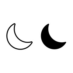 Obraz premium moon icon in flat style isolated on white background