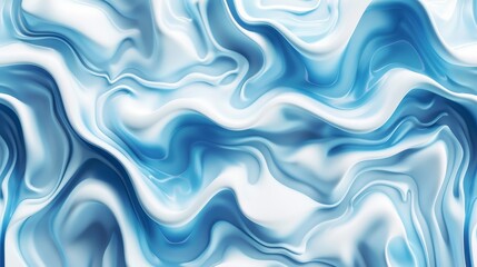 Tranquil Blue and White Wave Abstract Background