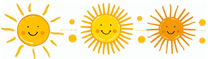 A whimsical watercolor clip art of a sun with a face, wearing sunglasses and smiling brightly
