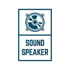 speaker sound system logo design with creative concept premium vector