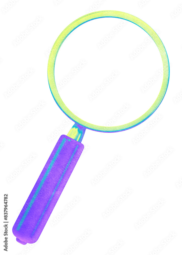 Wall mural magnifying glass png, transparent background