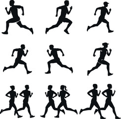 Runner silhouette,vactor