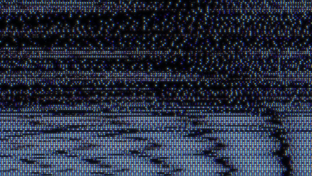 Glitch noise static television VFX. Visual video effects stripes background, CRT tv screen no signal glitch effect