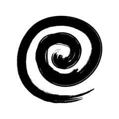 Black swirl png brush stroke texture, transparent background