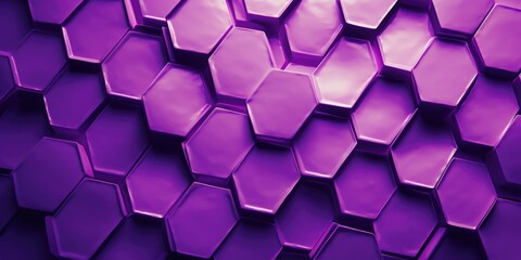 A purple background with a pattern of hexagons