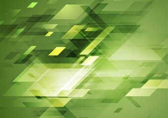 Obraz premium Bright green stripes geometric tech abstract background. Vector design