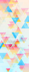 Colorful pastel triangles geometric tech abstract background. Vector flyer banner design