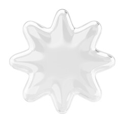 Explosion badge png 3D bubble icon, transparent background