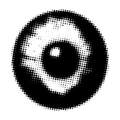 PNG Eye halftone design, transparent background
