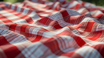 The Red Checkered Fabric