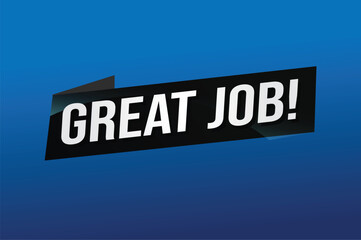 Great job word concept vector illustration with 3d lines style for social media landing page, template, ui, web, mobile app, poster, banner, flyer, background, gift card, coupon, label, wallpaper Gre
