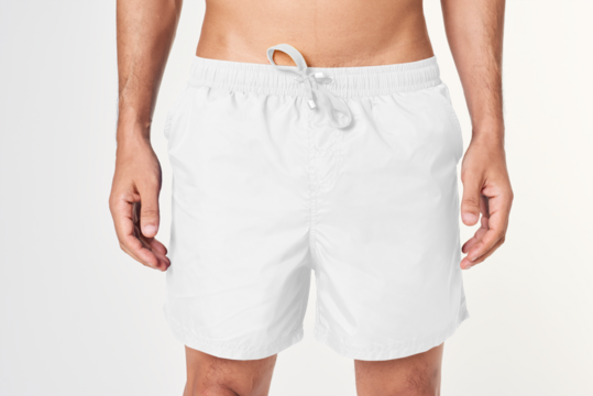 PNG men's board shorts mockup