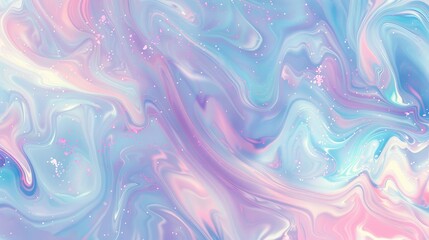Fototapeta premium Enchanting Pastel Unicorn Marble, Soft Holographic Background