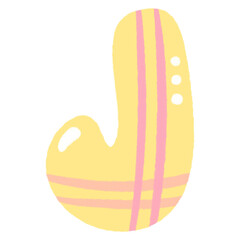 Cute yellow alphabet