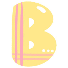 Cute yellow alphabet