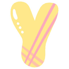 Cute yellow alphabet